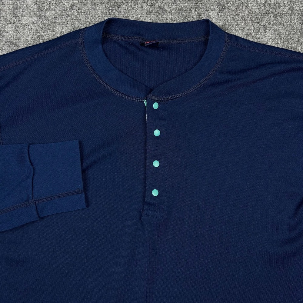 Patagonia Base Layer Shirt Mens M Long Navy Blue Vintage Capilene USA Made 80s